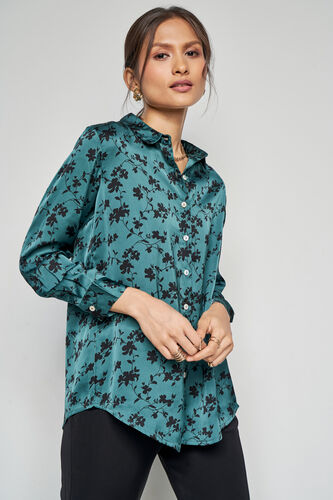 Floral Gypsy Top, Green, image 6
