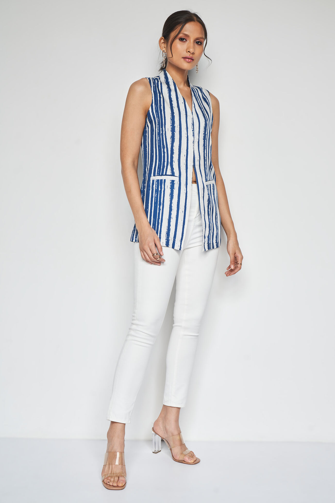 Stripe Struck Top, Blue, image 2