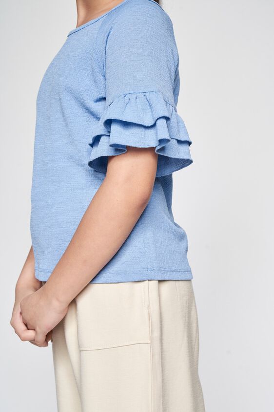 6 - Blue Solid Straight Top, image 6
