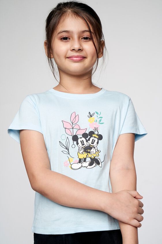 2 - Powder Blue Graphic Straight Top, image 2