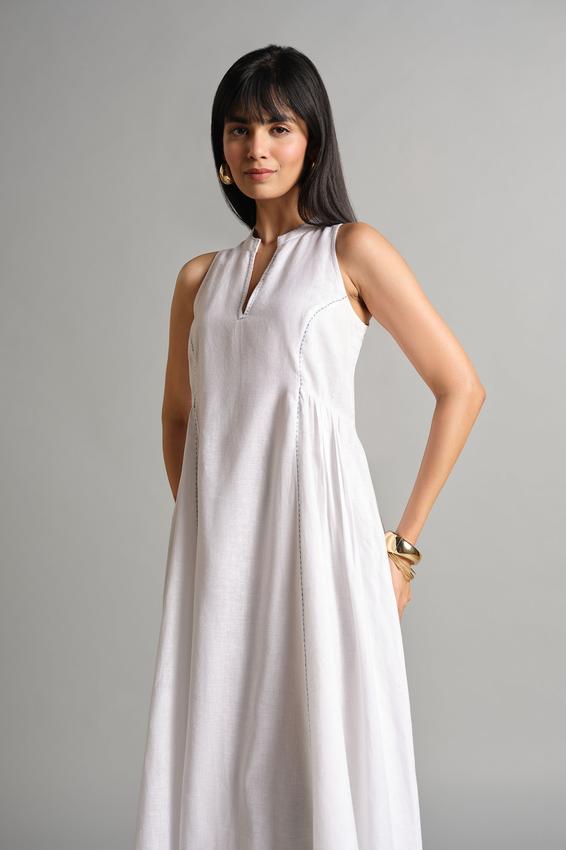 Breezy White Dress, White, image 2