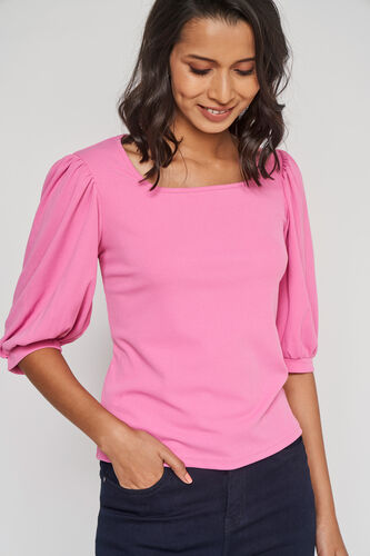 Pink Regular Length Straight Straight Top, Pink, image 1