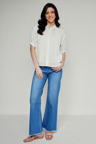 Light Blue Solid Flared Bottom, Blue, image 2
