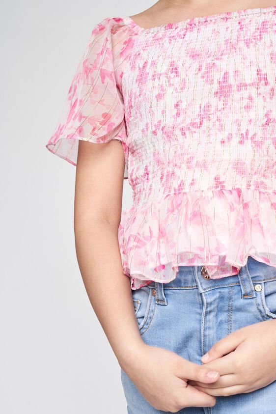 7 - Pink Floral Fit and Flare Top, image 7
