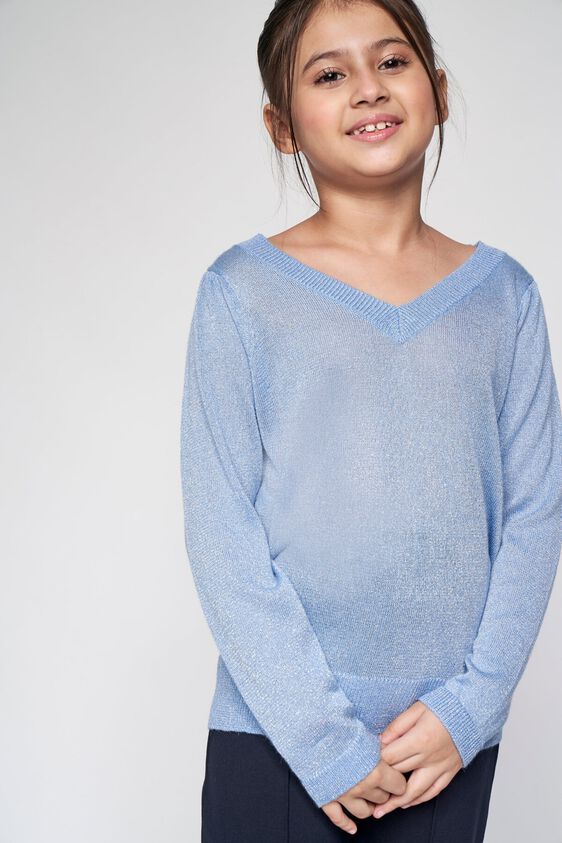 3 - Powder Blue Solid Straight Top, image 3