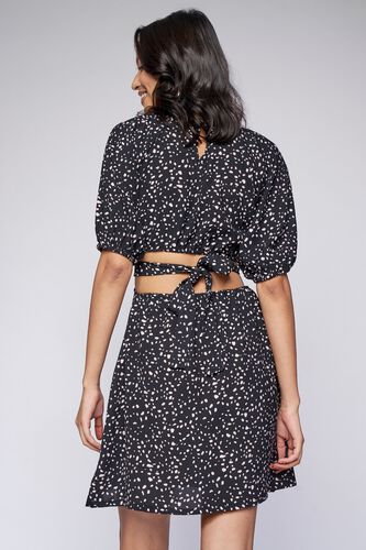 5 - Black Polka Dots Cut Out Dress, image 5