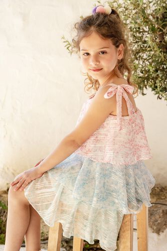 2 - Multi Color Floral Flared Dress, image 2