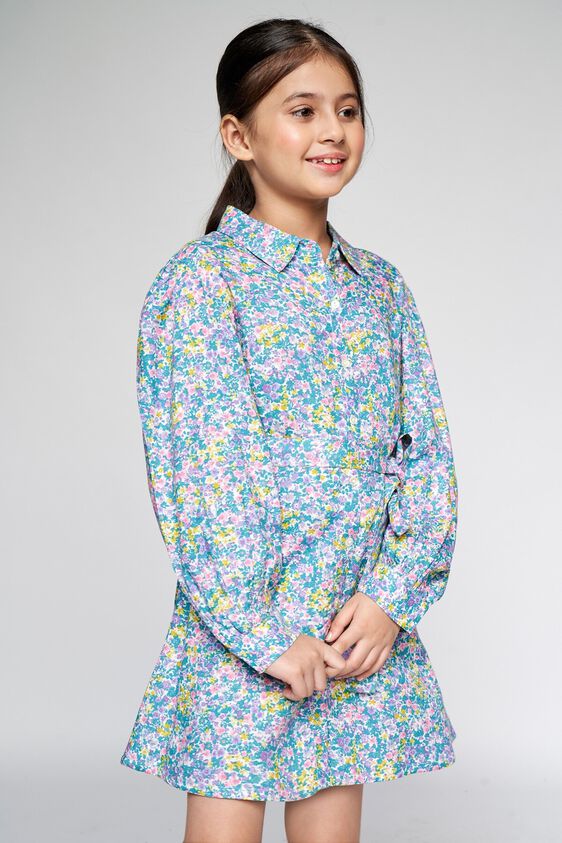 5 - Multi Color Floral Shirt Style Dress, image 5
