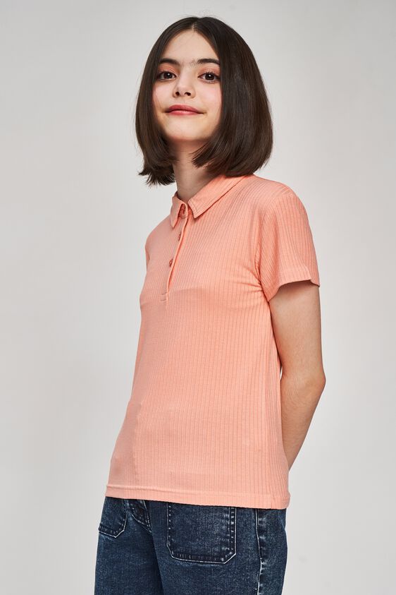 4 - Peach Self Design A-Line Top, image 4