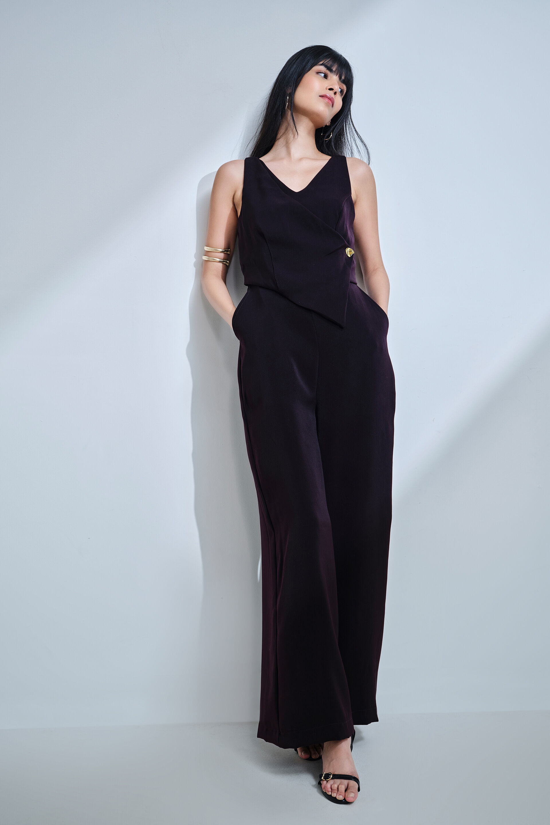Merry Mulberry Jumpsuit, Plum, image 2