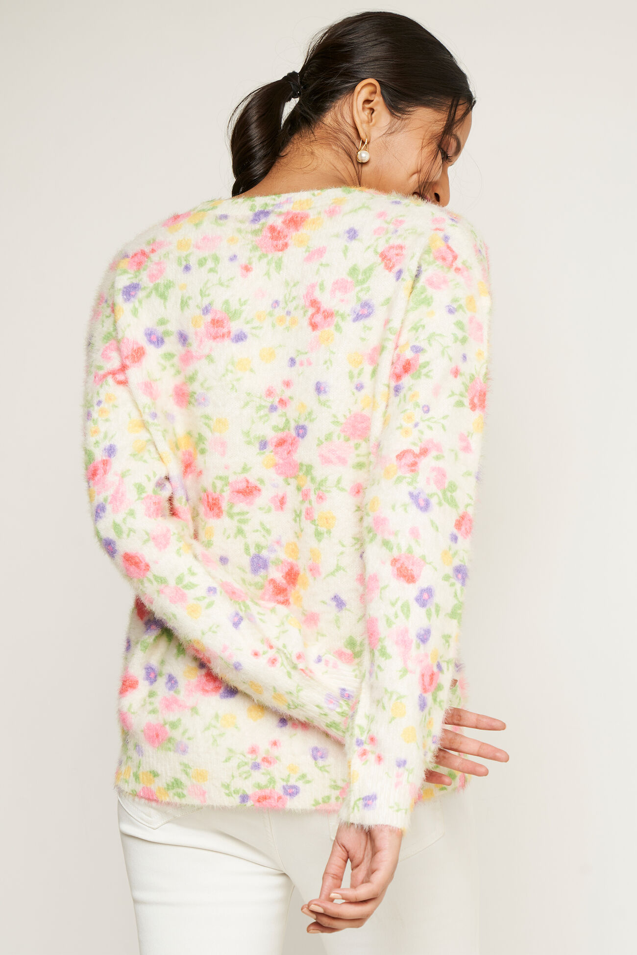 Multi Color Floral Straight Top, Multi Color, image 2