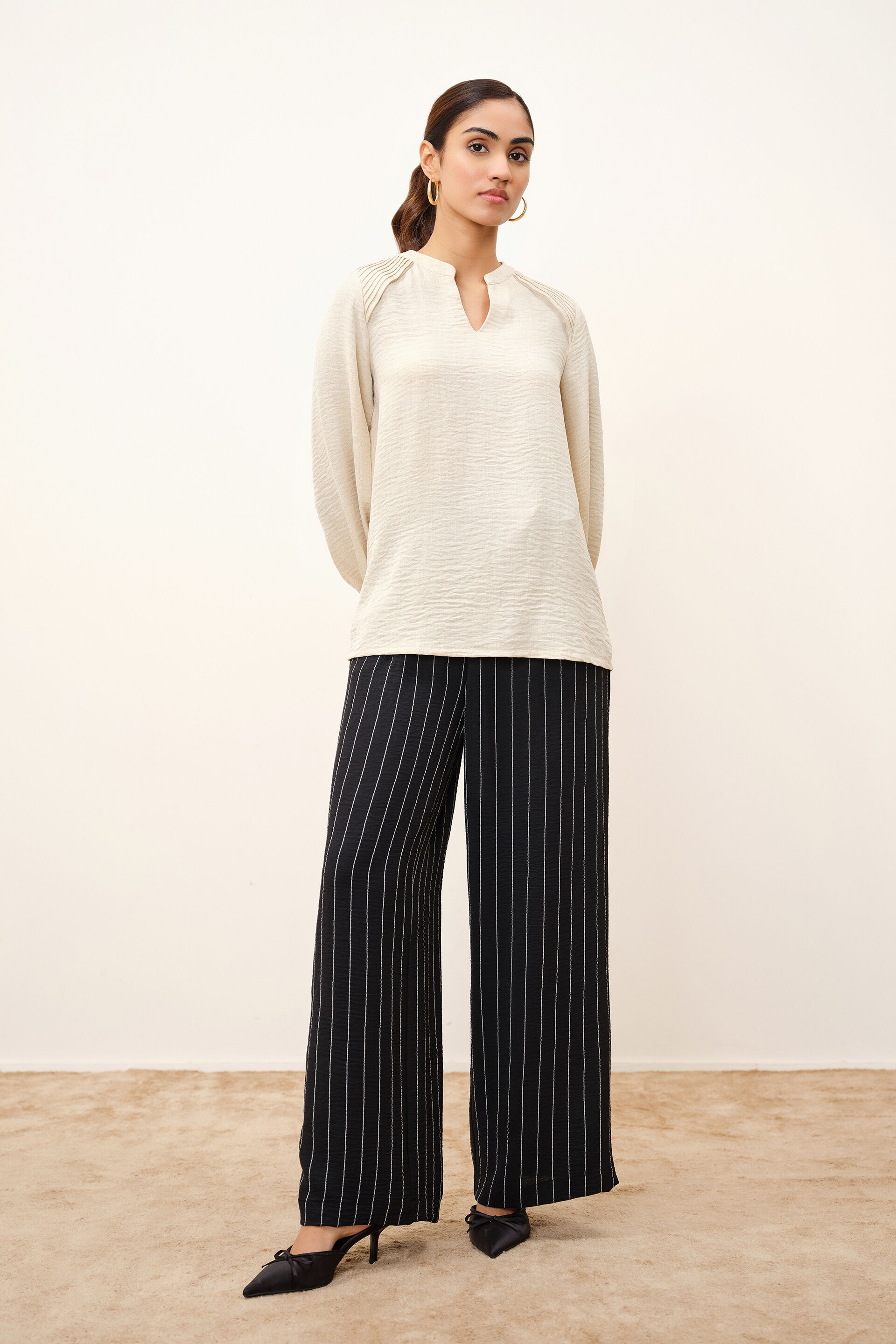 Ilian Cream Top, Cream, image 2