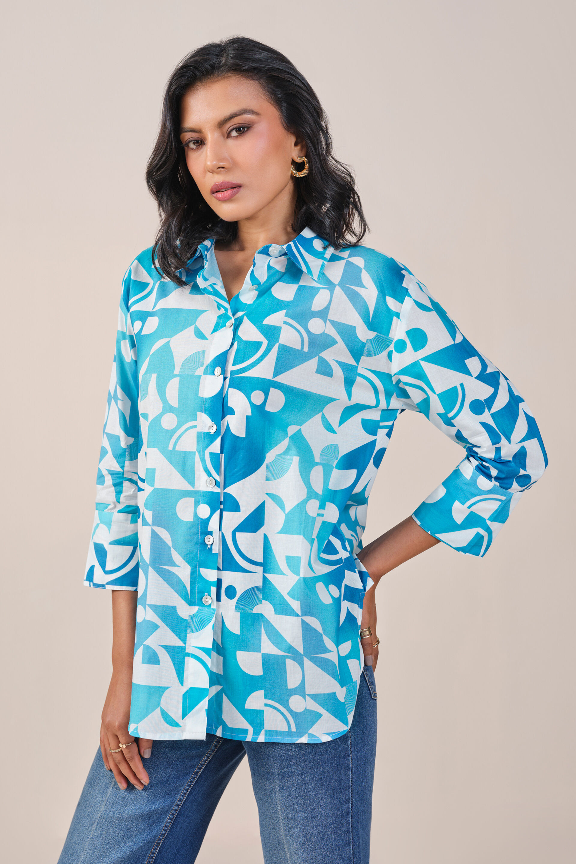 Maze Shirt, Blue, image 5