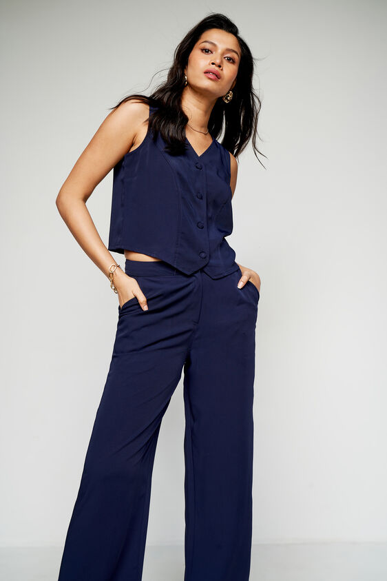 Navy Solid Sleeveless Set, Navy Blue, image 5