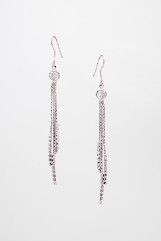 Silver Brass Earring, , image 1