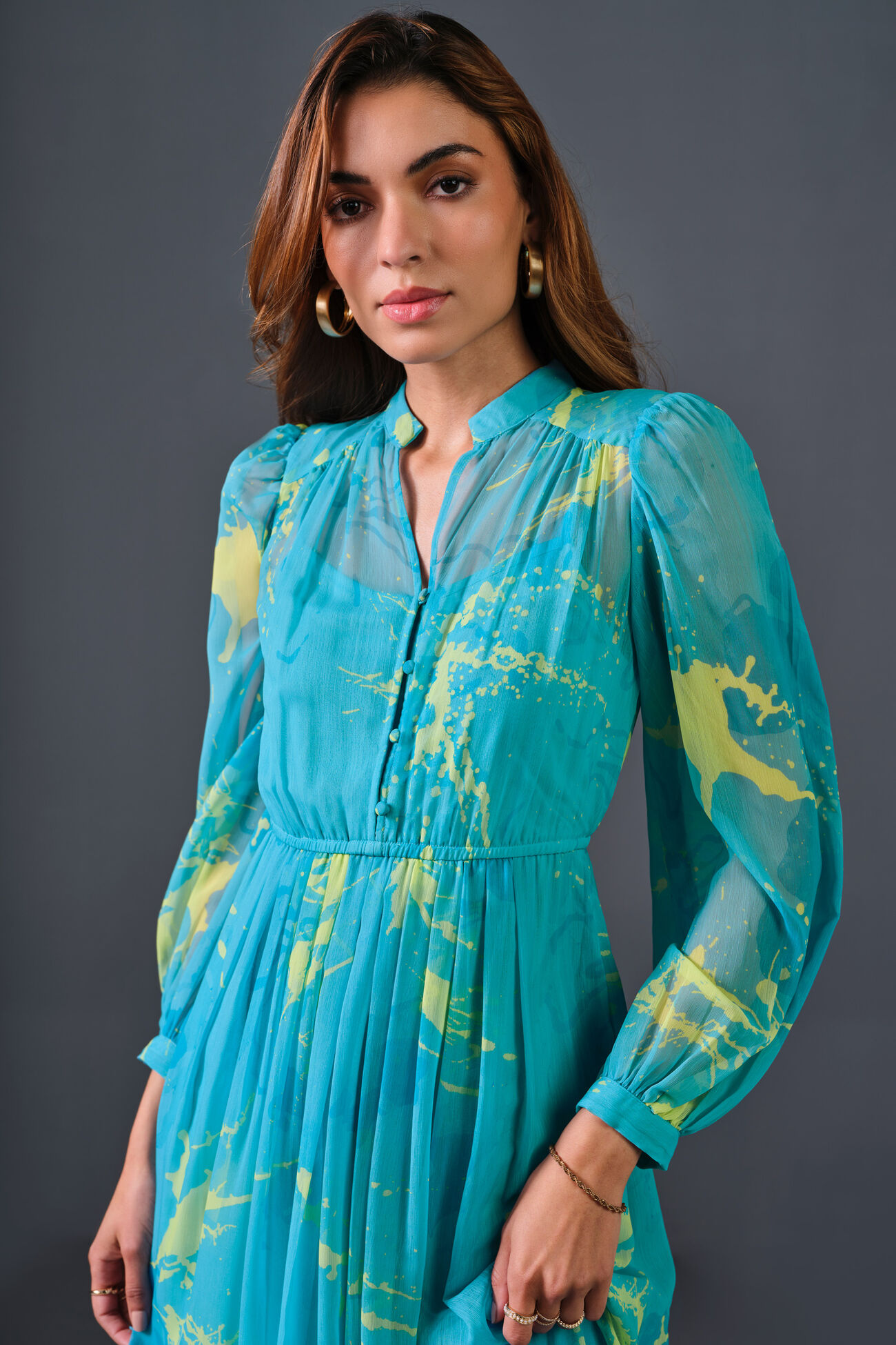 Calm Hues Dress, Turquoise, image 3