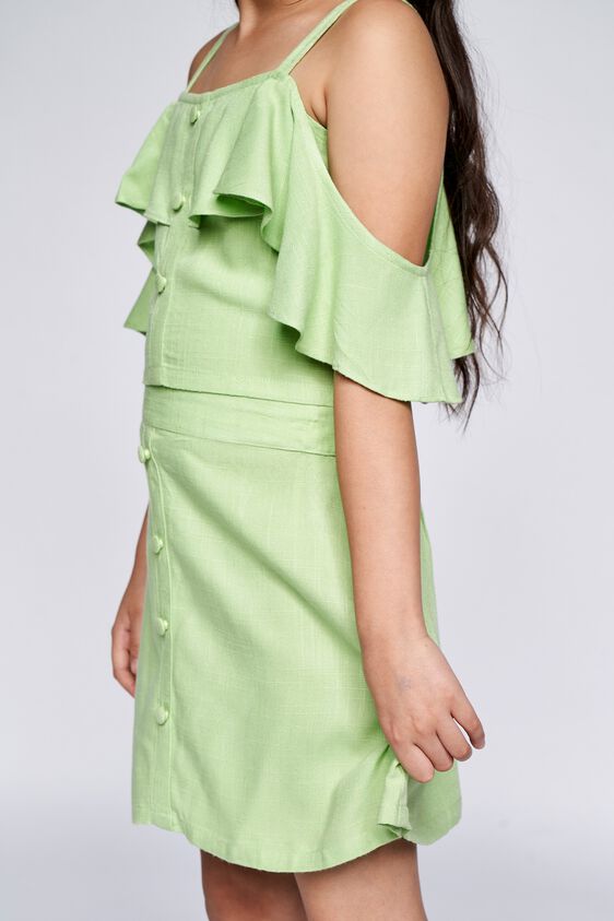 5 - Lime Green Self Design Straight Set, image 5