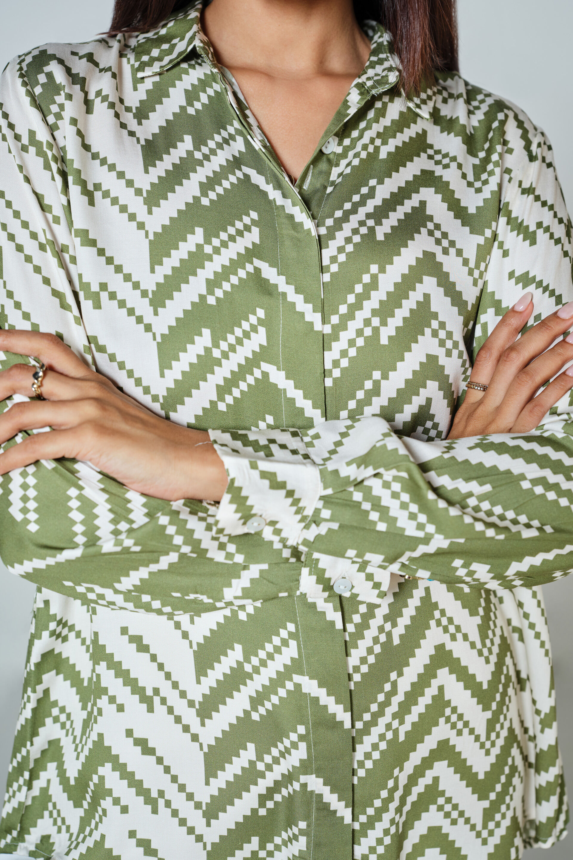 Graphic Grove Modal Top, Green, image 4