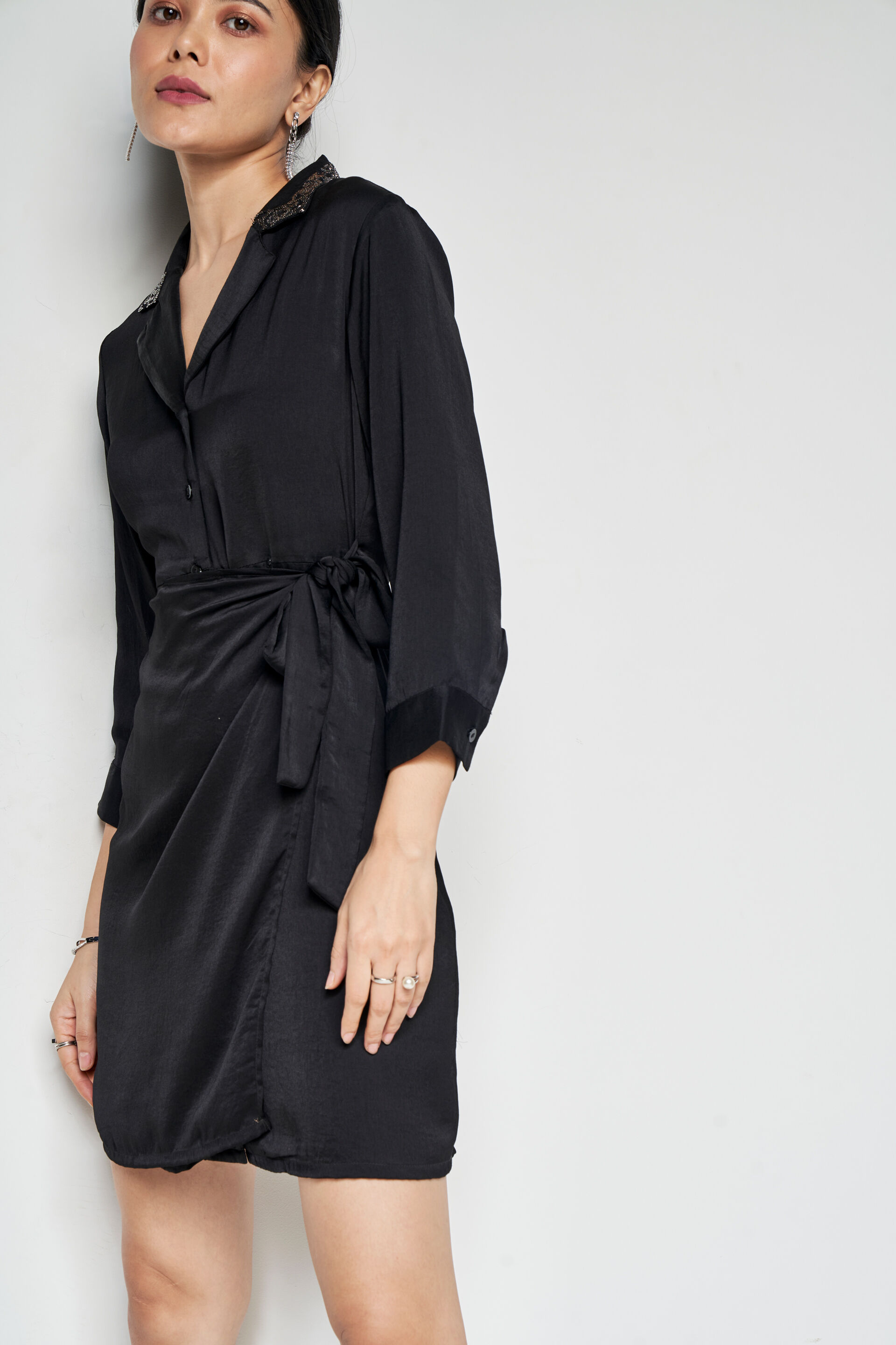 Star-Studded Dress, Black, image 4