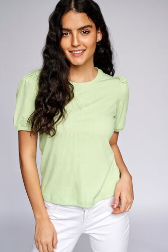 1 - Lime Green Solid Straight Top, image 1