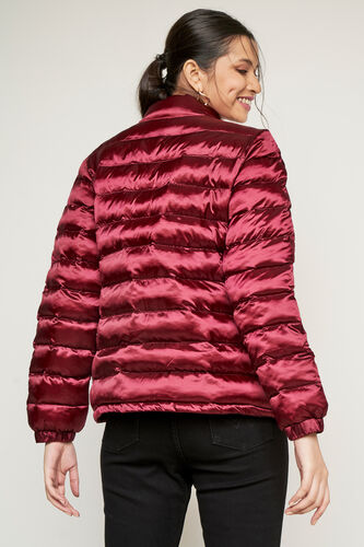 Maroon Self Design Straight Jacket, Maroon, image 3