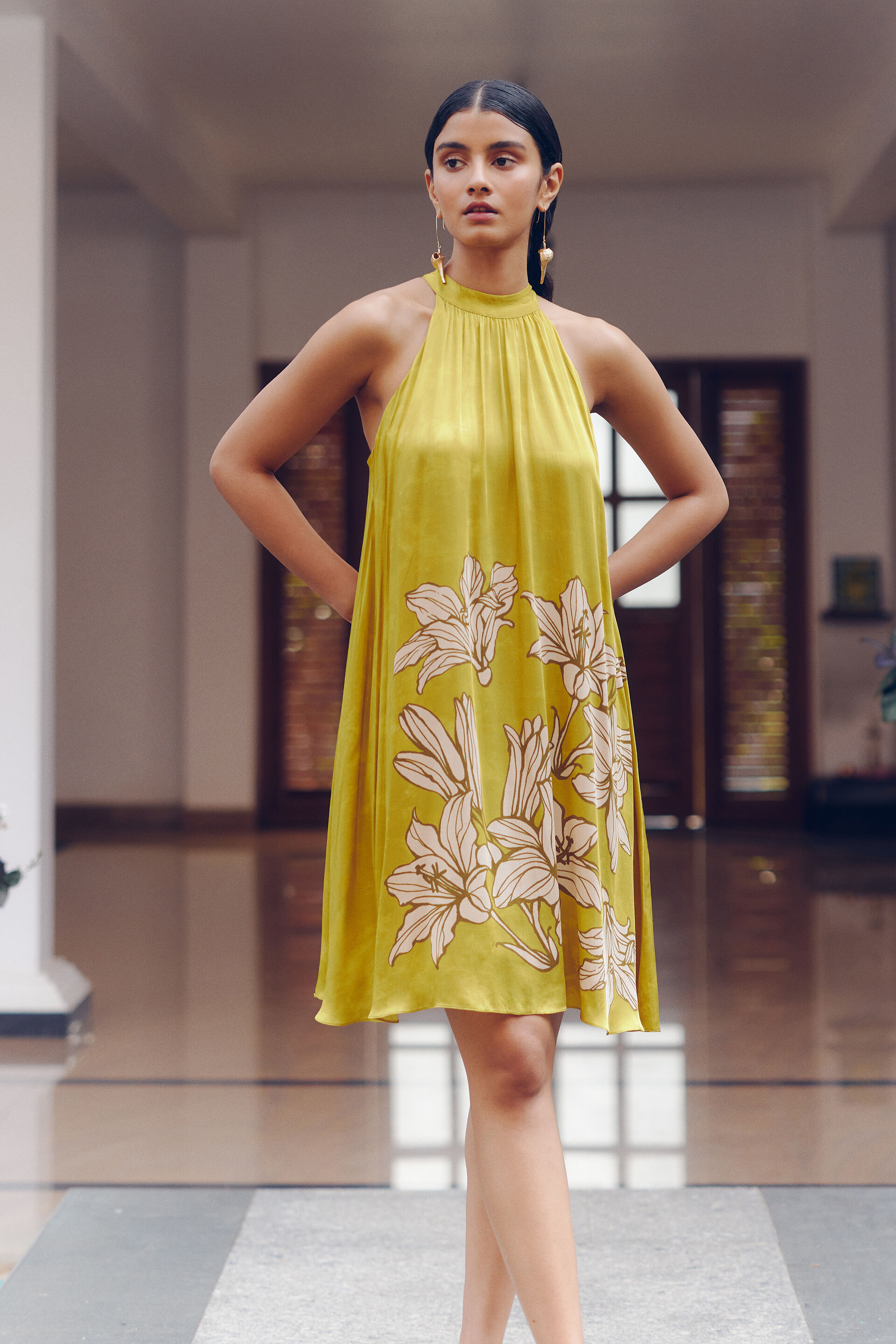 Floribunda Dress, Mustard, image 4