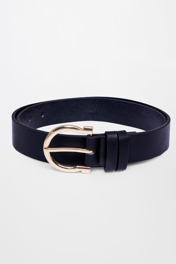 Black Polyurethane Belt, Black, image 1