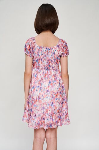 4 - Multi Color Floral Printed Fit And Flare Dress, image 4