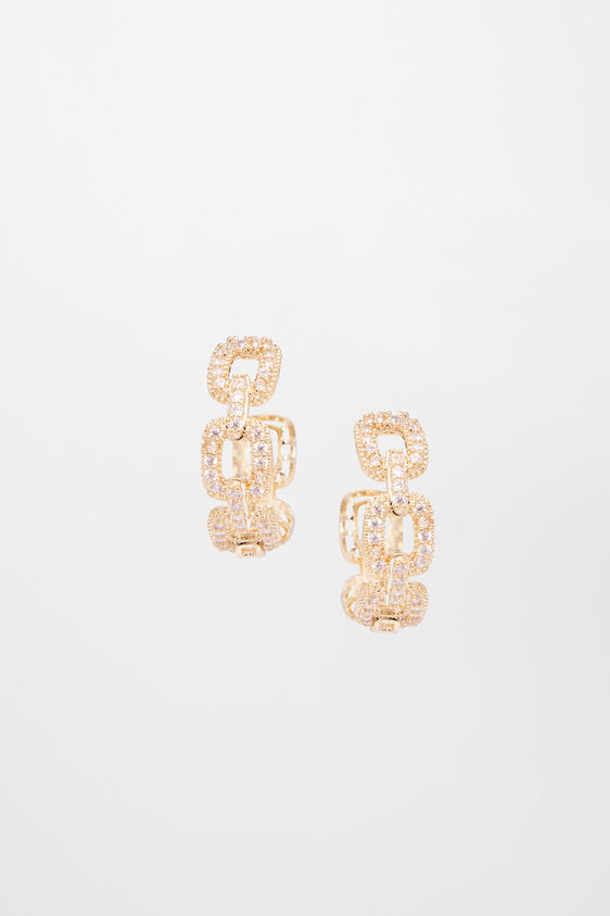 Gold Brass Earring, , image 1