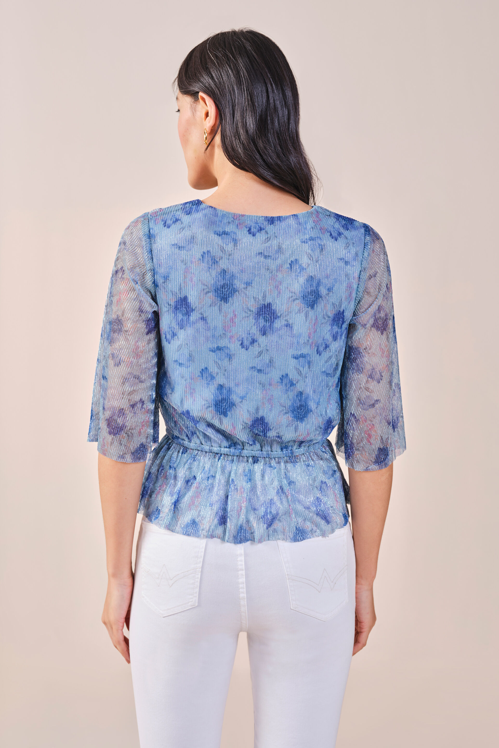 Julia Shimmer Top, Blue, image 5