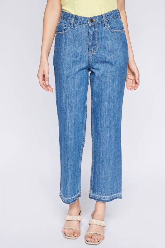 2 - Blue Solid Straight Bottom, image 2