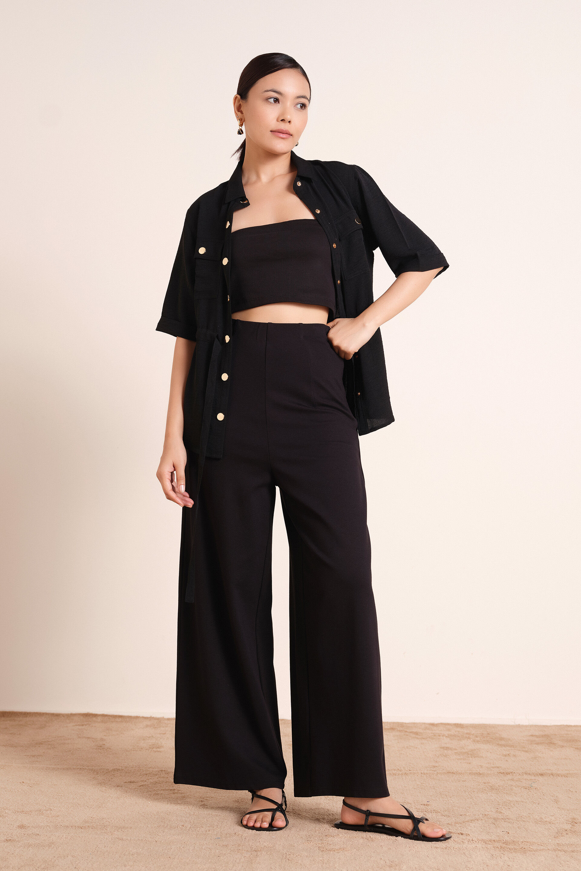 Elin Black Shirt, Black, image 7