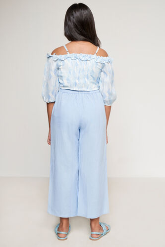 Powder Blue Floral Straight Suit, Powder Blue, image 4
