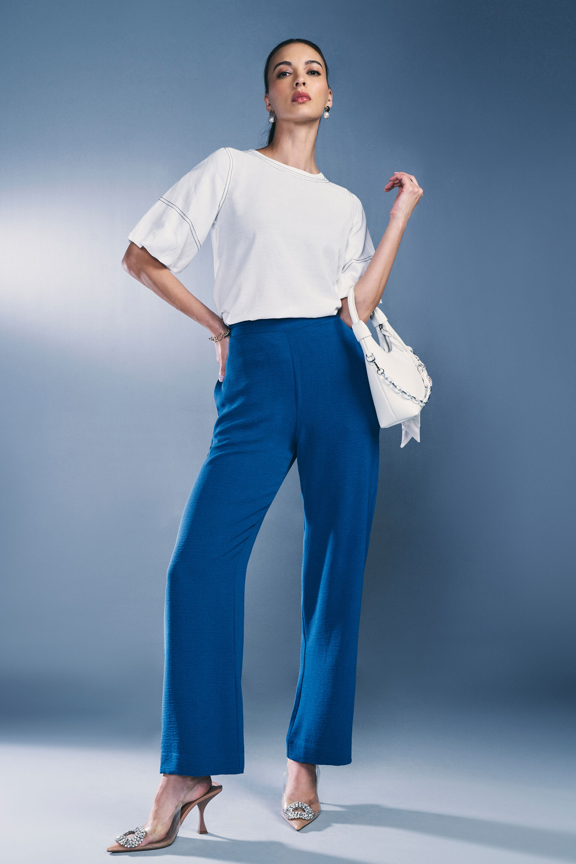 Whitney Rayon Top, White, image 3