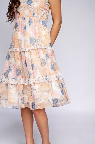 7 - Yellow Floral Fit and Flare Dress, image 7