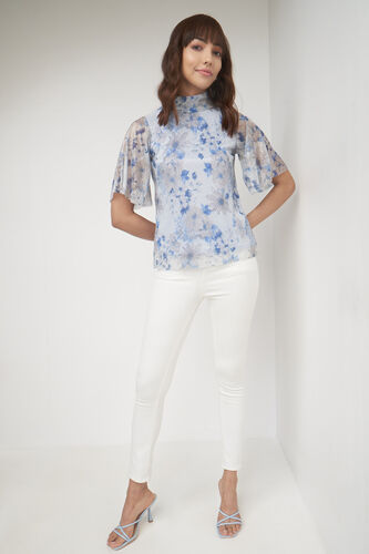 Multi Color Floral Straight Top, Multi Color, image 2
