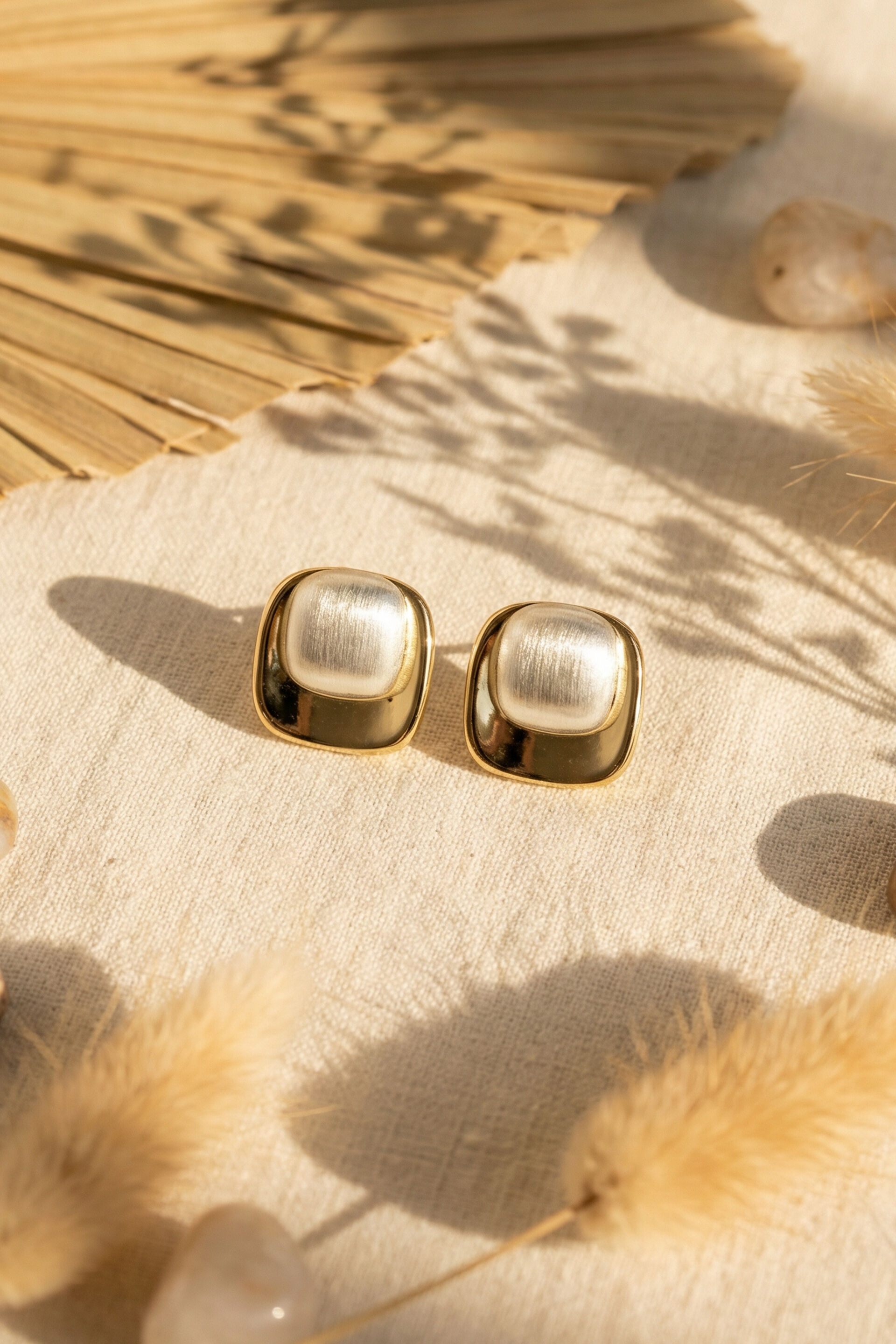 Bliss Dual-Toned Studs, , image 1