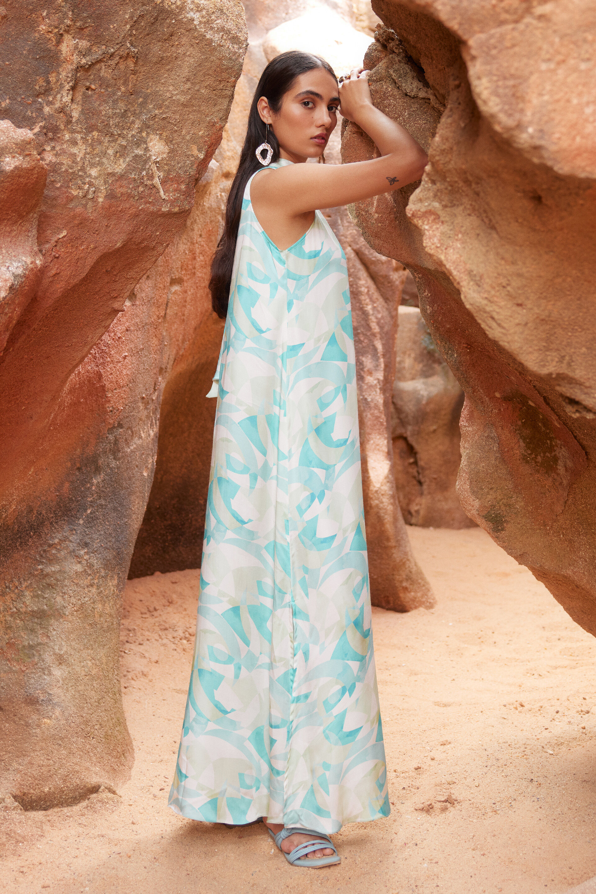 Belize Gown, Blue, image 3