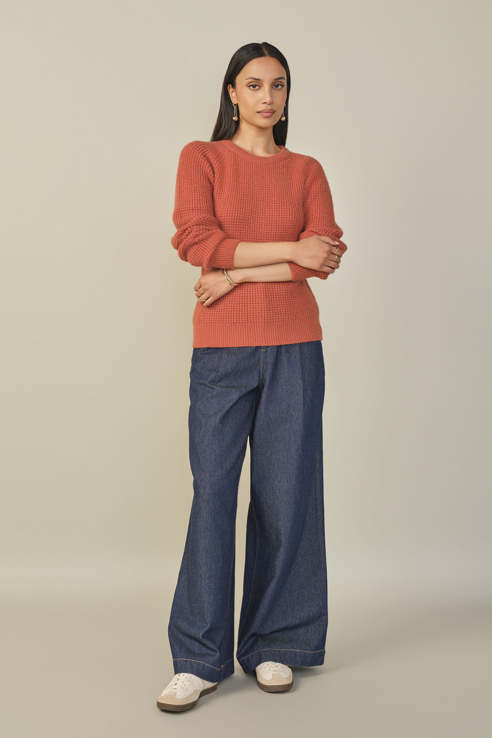 Solid Sweater in Rose, Rust, image 5