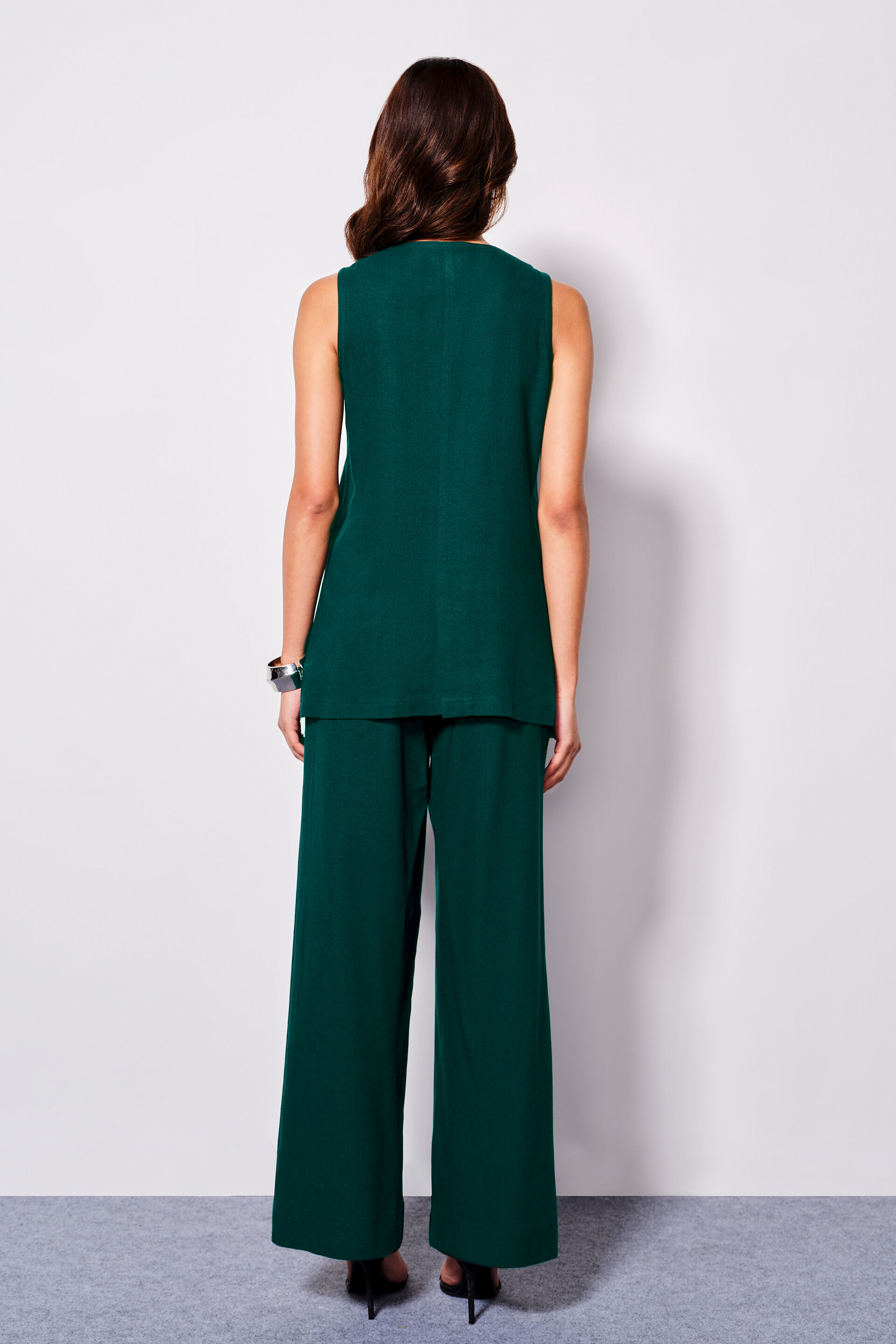 Emerald Essence Viscose Blend Co-ord Set, Emerald Green, image 3