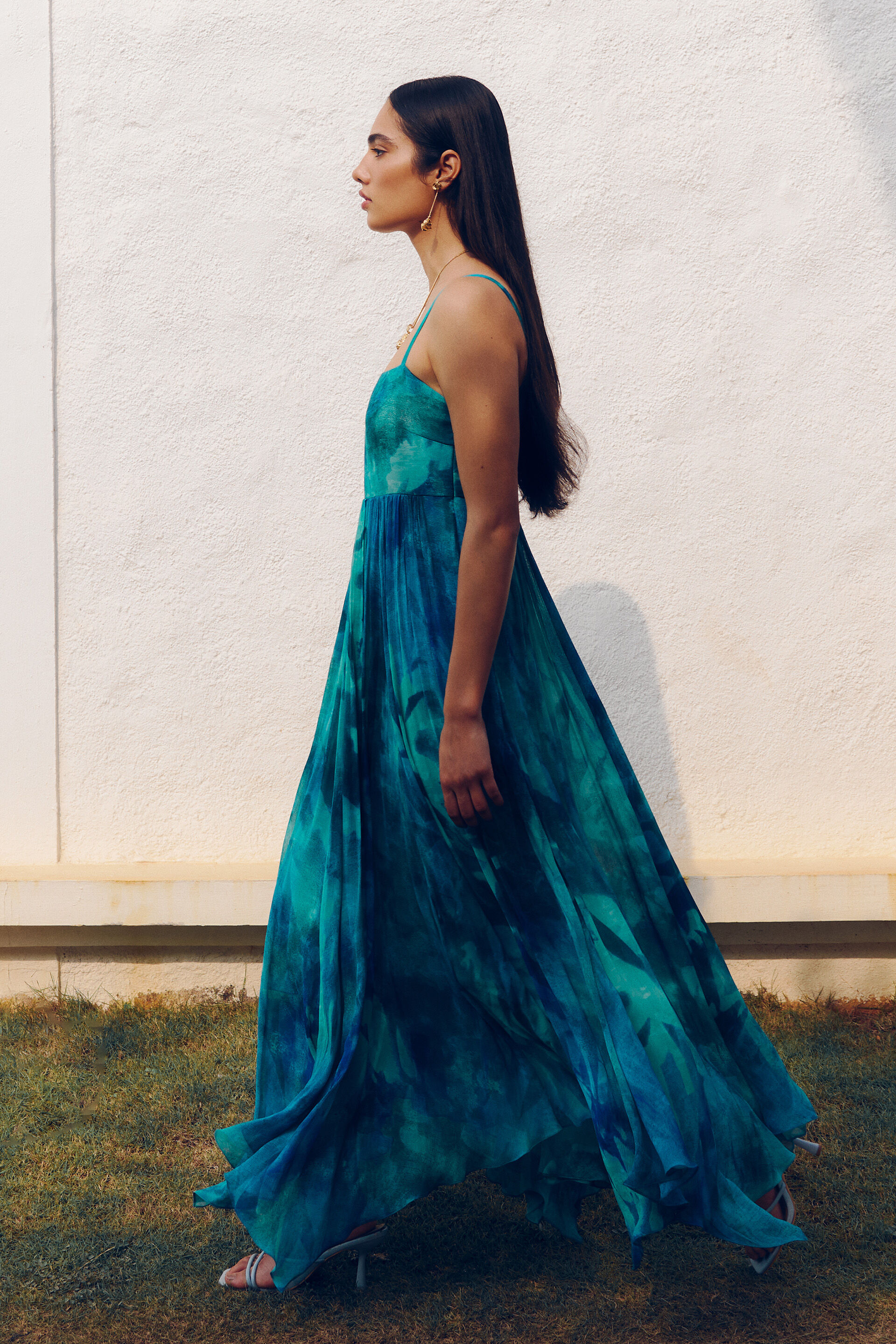 Azul Maxi Dress, Blue, image 4