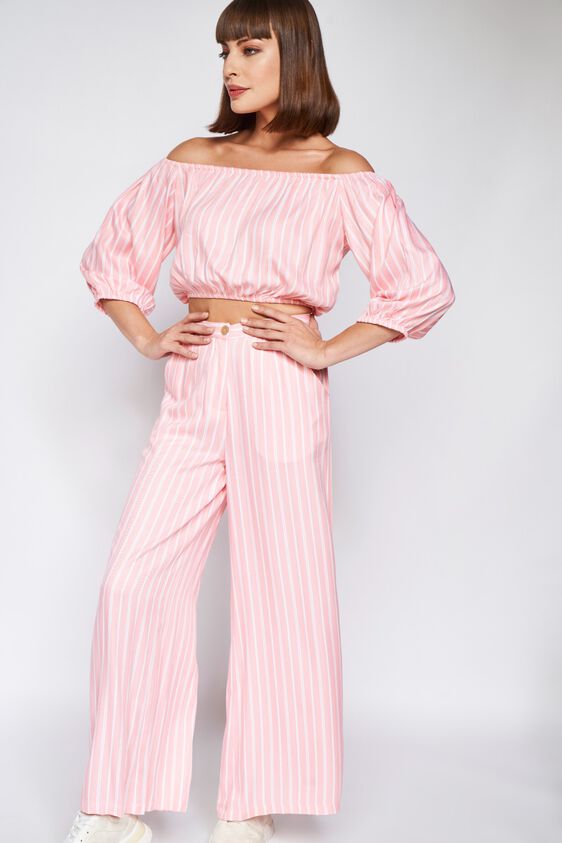 Light Pink Stripes Cropped Set, Light Pink, image 4