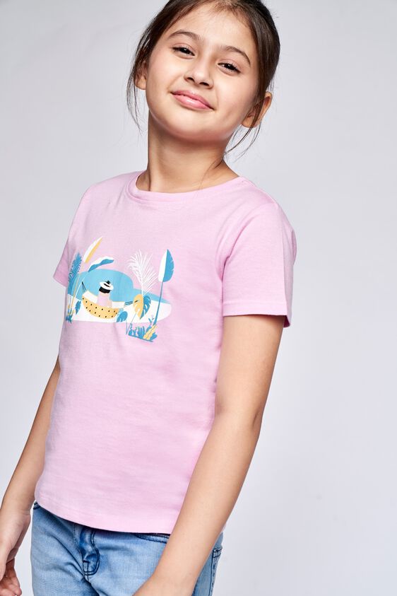 3 - Lilac Graphic Straight Top, image 3