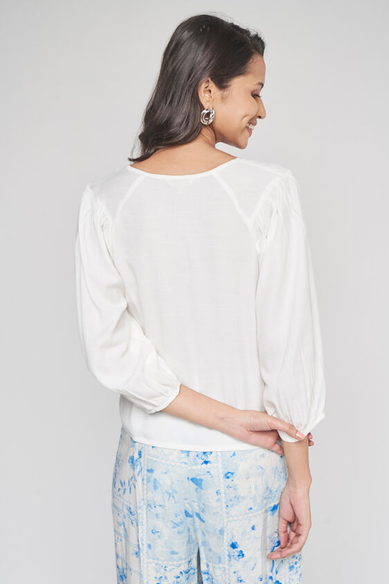 White Regular Length Straight Straight Top, White, image 5