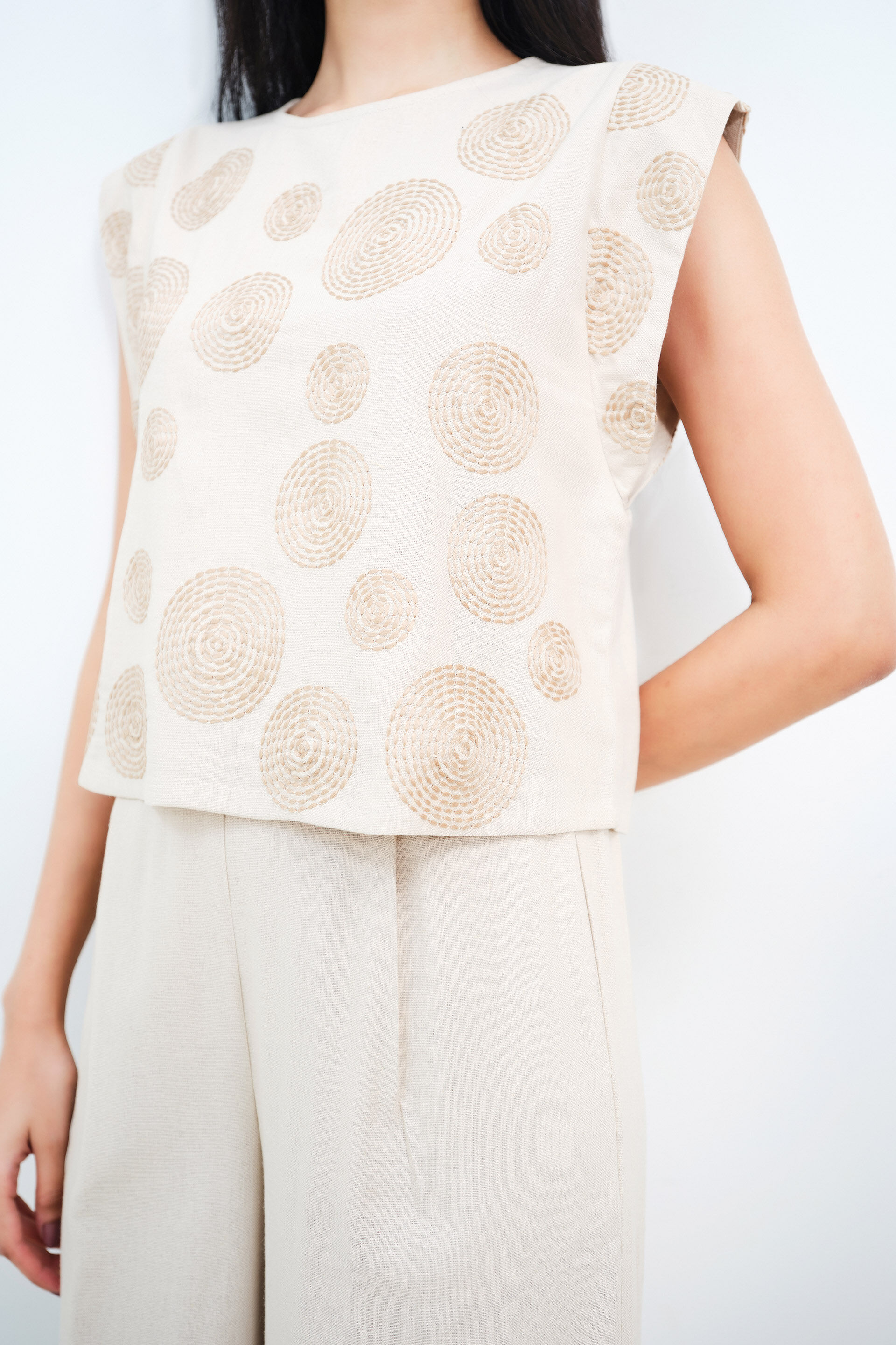 Beige Bliss Embroidered Set, Beige, image 3