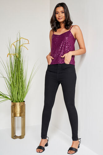 Straight Geometric Top, Purple, image 1