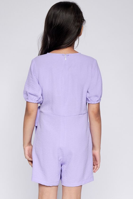 4 - Lilac Solid Flared Dress, image 4