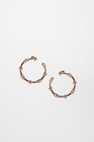 Gilded Crystal Hoop Earrings, , image 1