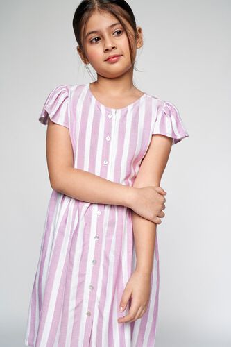 1 - Purple Stripes Straight Dress, image 1