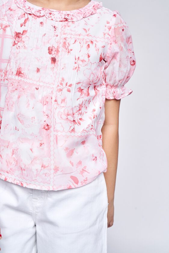 6 - Pink Floral Straight Top, image 6